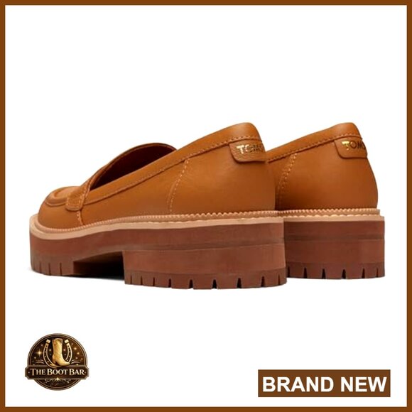 Leather Slip-On Loafers with Lug Sole, CloudBound Foam Insoles, Size [Specify] - Picture 6 of 7